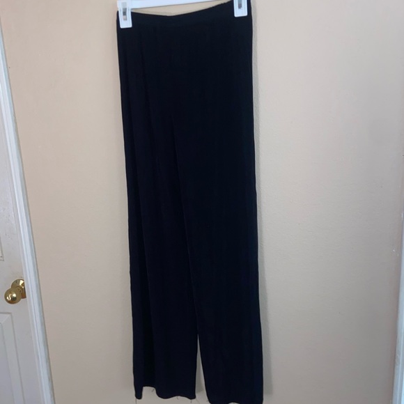 Super cute nylon glossy flowey bottoms yoga pants y2k black indie hippie sweats - Picture 10 of 10